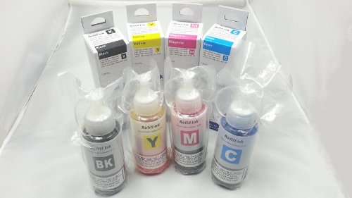 Gigablock Non OEM Set of 4 Refill Ink Kit 70ml for Epson L100 L110 L200 L300 L350 L355 L550 Cart T6641/2/3/4