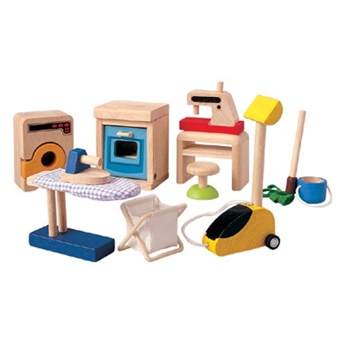 Childrens Toyshop  Toys : Plan Toy Doll House Household Accessories Set