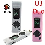 i-nique Tuff-Luv 2 x Silicone skin cover case Duo Pack for Samsung YEPP YP-U3 (PINK & WHITE)