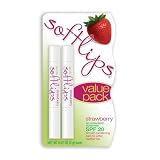 Softlips Lip Balm Protectant Value Pack, SPF 20, Strawberry, 0.07-Ounce Tubes (Pack of 6)