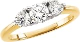 Three Stone Diamond Anniversary Ring, 1.00 ctw