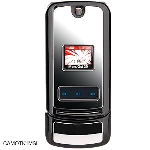 Verizon Alltel Sprint Motorola Krzr K1m CDMA Special Edition High Luster Silver Aluminum Metal Insert Crystal Case