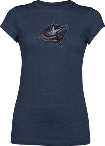 Columbus Blue Jackets Women's Tri-Blend Blasted Tee