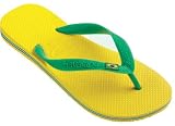 havaianas[ハワイアナス］ビーチサンダル［ブラジル］　サンフラワー[イエロー×鼻緒グリーン]39/40[25.5cm]