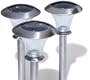 Strathwood Solar Garden Path Light, Stainless Steel, Set of 6