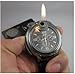 RoKo Novelty Real Watch with Collectable Butane Cigarette Cigar Lighte (Black)