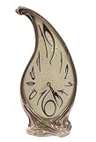 14.5 inch Teardrop Clock Polished Bronze with Cracked Eggshell Face