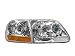 97-02 FORD EXPEDITION / 97-04 FORD F150 (W/O STX, W/O HERITAGE MODEL) / 96 (JULY)-99 FORD F250 (LIGHTS DUTY, W/O STX, W/O HERITAGE MODEL) HEADLIGHTS (COMBO: W/ CORNER LIGHTS) - EURO CHROME STYLE, W/ PROJECTOR (DEPO-US) PAIR 98 00 01 03