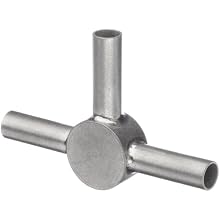 STC-16/3 Stainless Steel Hypodermic Tube Fitting, Tee, 16 Gauge (Pack of 5)