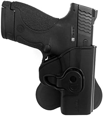 S&amp;W M&amp;P Shield Paddle Holster &amp; Paddle Magazine Pouch Combo with Trigger Release Right Hand Polymer Black