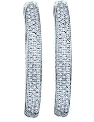 0.48CTW DIAMOND LADIES MICRO PAVE EARRINGS