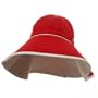 UV Ladies Reversible Terry Cloth Wide Brim Hat - Red White W27S58B