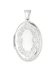 14k White Gold Locket. Metal Wt- 3.3g