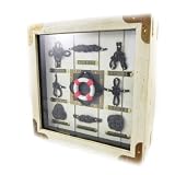 Coffret &agrave; Bijoux / Vide Poche "Noeuds Marins" blanc patin&eacute;