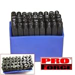 36 Pc Letter Number Die Stamp Punch Set 3/16