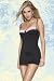 SeXy Black Microfiber Chemise Nightgown Set Pink Trim M or L