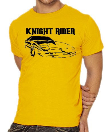 Touchlines Unisex/Herren T-Shirt Knight Rider, gold, M, K453 Preisvergleich
