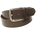 Boston Traveler Pebble Grain Leather Belt Brown