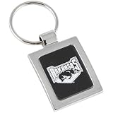Arkansas Razorbacks Brushed Metal Square Keychain