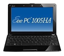 Asus EeePC 1005HA Seashell 10-inch Black Netbook (Intel Atom N280 1.66 GHz, 1 GB RAM, 160 GB HDD, Windows XP, up to 10 Hours Battery Life)