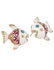 Betsey Johnson "Jewels of the Sea" Fish Stud Earrings
