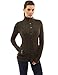 PattyBoutik Women's Mock Neck Cable Knit Cardigan