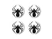 Search : Spider Black - Spiderman - Wheel Center Cap 3D Domed Set of 4 Stickers Badges