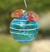 Beautiful Hand Blown Glass Hummingbird Feeder, Color is Aqua (Hummingbirds) Image
