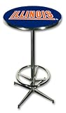 Illinois Fighting Illini Bar Pub Table Chrome
