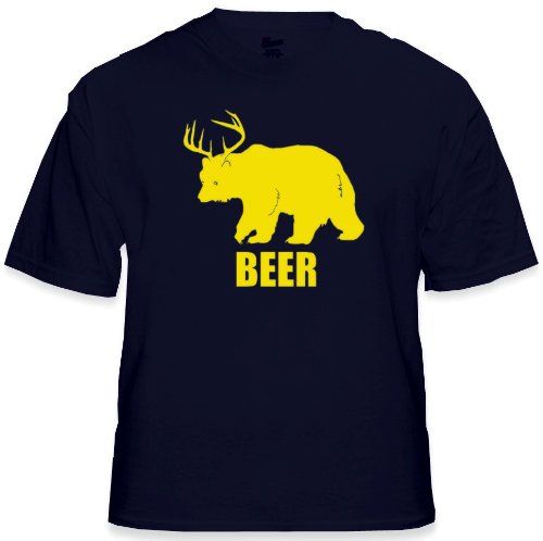 Bear + Deer = Beer T-Shirt (Navy Blue) #38/#B204
