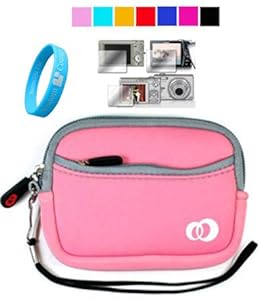 Mini Camcorder scratch-proof Case for Panasonic TA1 Ultrathin HD Pocket Camcorder + Universal Camera Screen Protector with Cleaning Cloth for Panasonic TA-1 + Camcorder Grey Tripod (Baby Pink)+ SumacLife TM Wisdom Courage Wristband