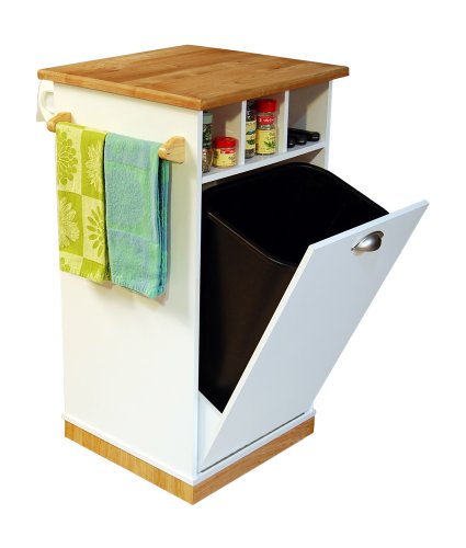 Venture Horizon 4124 Beadboard Butcher Block Bin with Pantry