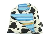 Bella Tunno Reversible Bib in Cow Print / Surfer Stripe