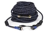 Aurum High Speed HDMI Cable (125 Ft) with Signal Booster - CL3 Rated for In wall Installation - Supports 3D, Ethernet and Audio Return [Newest Standard] - 125 Feet