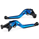 1 Pair of Blue CNC Extendable Adjustable Motorcycle Brake Clutch Levers Fit For Suzuki SV650/S 1999-2010