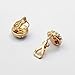 FM42 Pave Sparkling Clear Crystal Dome Round Disk Clip On Earrings E266