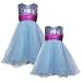 Rare Editions GIRLS 2T-6X AQUA-BLUE OMBRE SEQUINED...