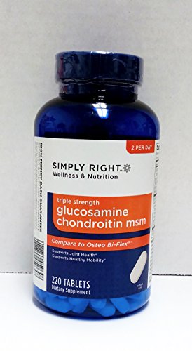 Simply Right Triple Strength Glucosamine Chondroitin MSM - 220 Tablets Simply Right Triple Strength Glucosamine Chondroitin MSM - 220 Tablets