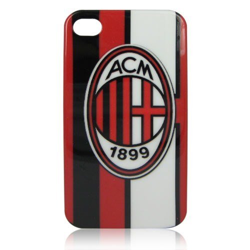 Red and Black Vertical Strip AC Milan Football Club Hard Case for iphone 4