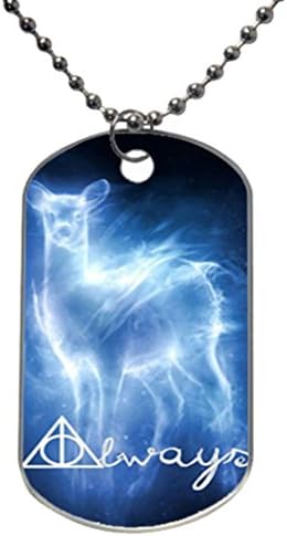 Harry Potter Always Pattern Image Custom Personalized Aluminum Dog Pet Tag,Comes with 30" inches beads chain