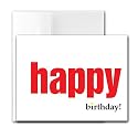 Birthday Cards - Red Letter Day, box of 24 printer-compatible mini-cards & envelopes