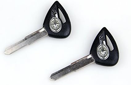 Areyoushop 2pcs Blade Blank Key Motorcycle for Yamaha Vstar Xv XVS 400 950 1100 1300 Ds1100 Black
