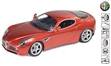 Alfa Romeo 8C Competizione in Metallic Red (1:18 scale) Diecast Model Car