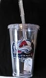 Colorado Avalanche Double Wall Tumbler with Straw