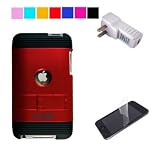 2-tone Rubberize Textured Hard Shell for the Apple Touch 2 Ipod Touch 3 Ipod Touch 64G Ipod Touch 8 Gb 16gb 32gb + Screen Protector + Cloth + Ipod Touch Home Wall USB Travel Charger