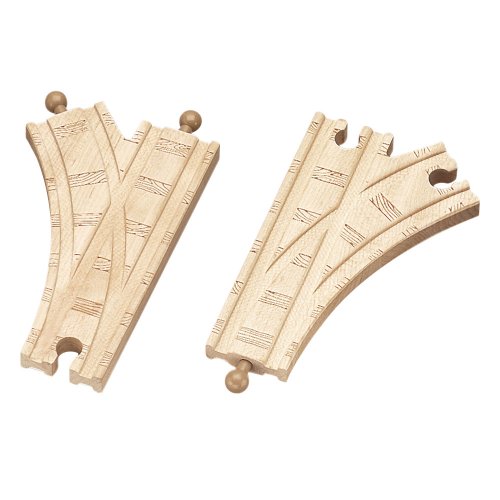 Thomas & Friends Wooden Railway - 6-1/2 Inch Single Curved Switch Track (2 Pieces)