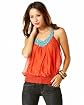 Turquoise Stone Neck Silk Top main image