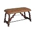 Powell La Questa Cottonwood Bench - Distressed Faux Leather Fabric