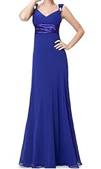 Sexy V-neck Chiffon Evening Dress/Bridesmaid Dress/Prom Dress/Party Dress 