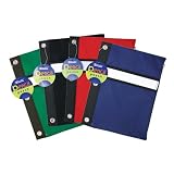 Bazic 3-Ring Pencil Pouch, Assorted Colors (Case of 24)